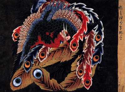 Ceiling of Ganshoin temple at Obuse by Katsushika Hokusai